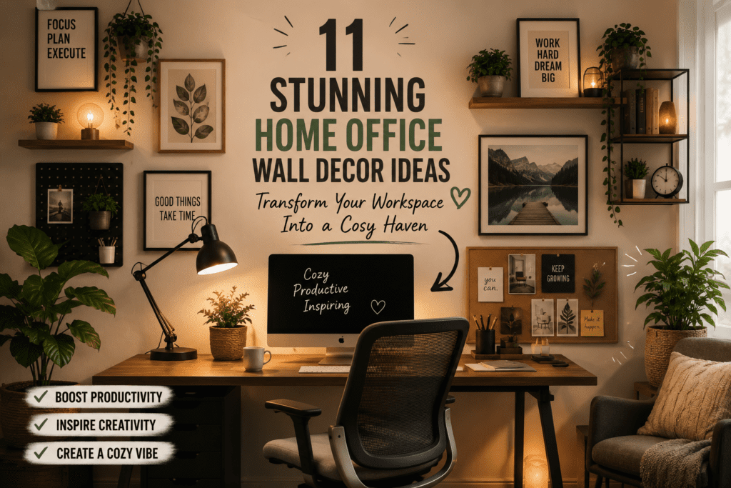 11 Stunning Home Office Wall Decor Ideas to Transform Your Workspace Into a Cosy Haven
