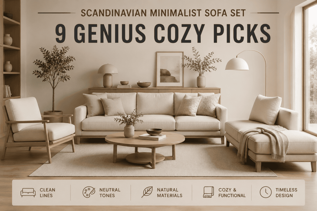 Scandinavian Minimalist Sofa Set: 9 Cozy Picks
