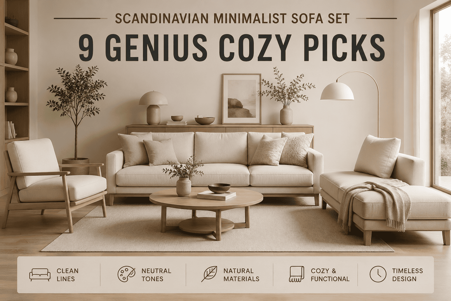 Scandinavian Minimalist Sofa Set: 9 Cozy Picks